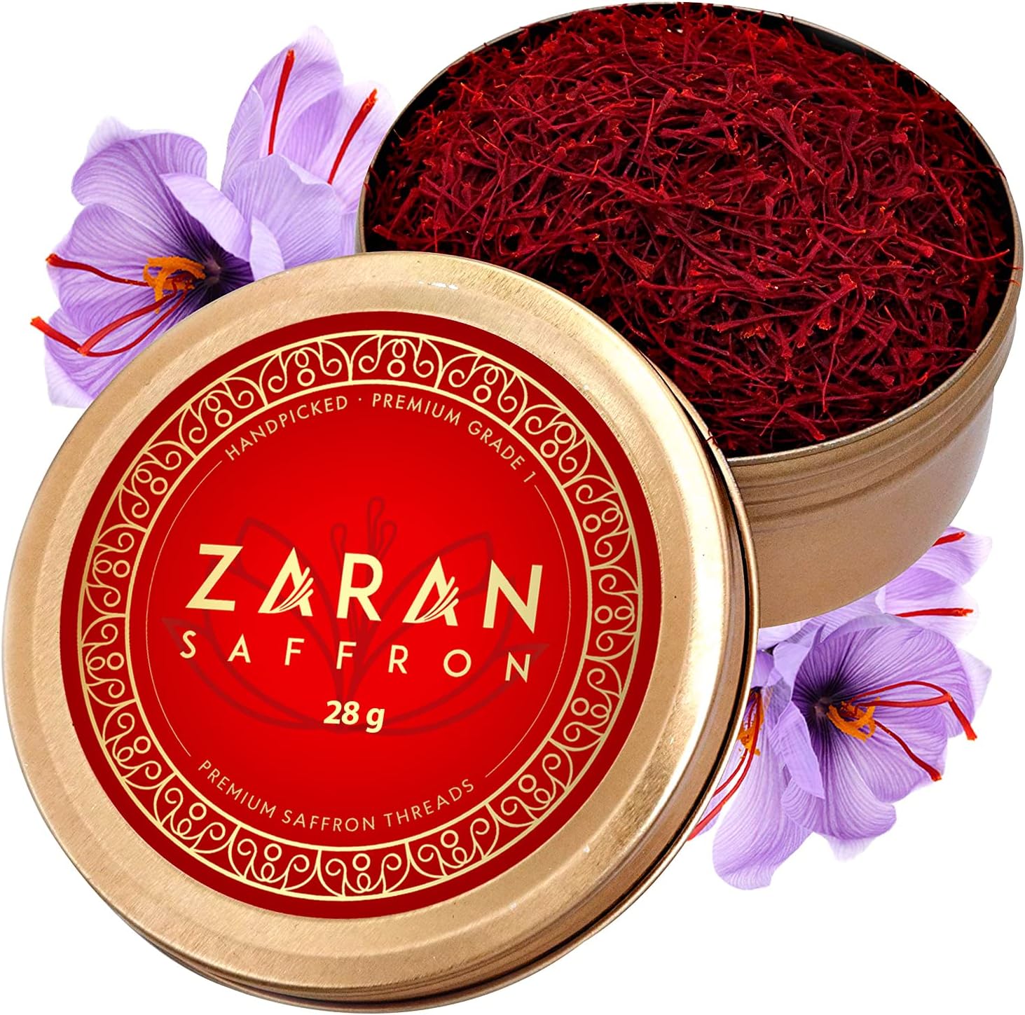 Zaran Saffron, Premium Quality Turmeric Strands (Super Negin) Premium Quality Turmeric Seasoning for Paella, Risotto, Teas and All Cooking Uses (1 oz)