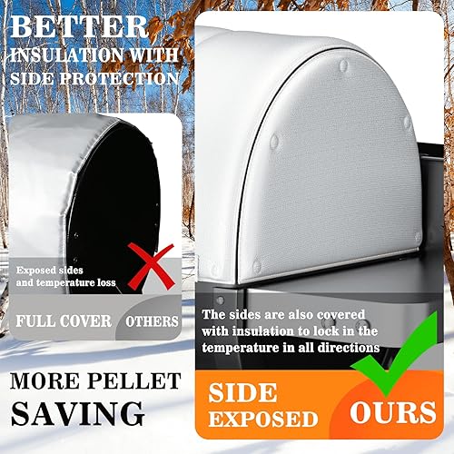 Miniatura 5 de Hisencn Grill Blanket for Weber SmokeFire EX4 Series Grill, Grill Insulation Blanket for Weber EX4 Series, Grill Blanket for Saving Pellet, Must