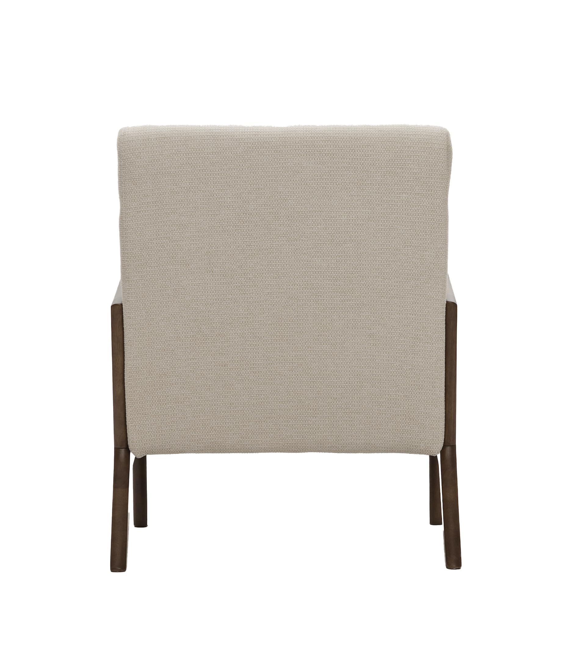 SWEET SOFA® - Butaca nórdica de Madera Maciza Nicole, tapizada Antimanchas, con cojín Incluido. 78x75x65cm (Beige)