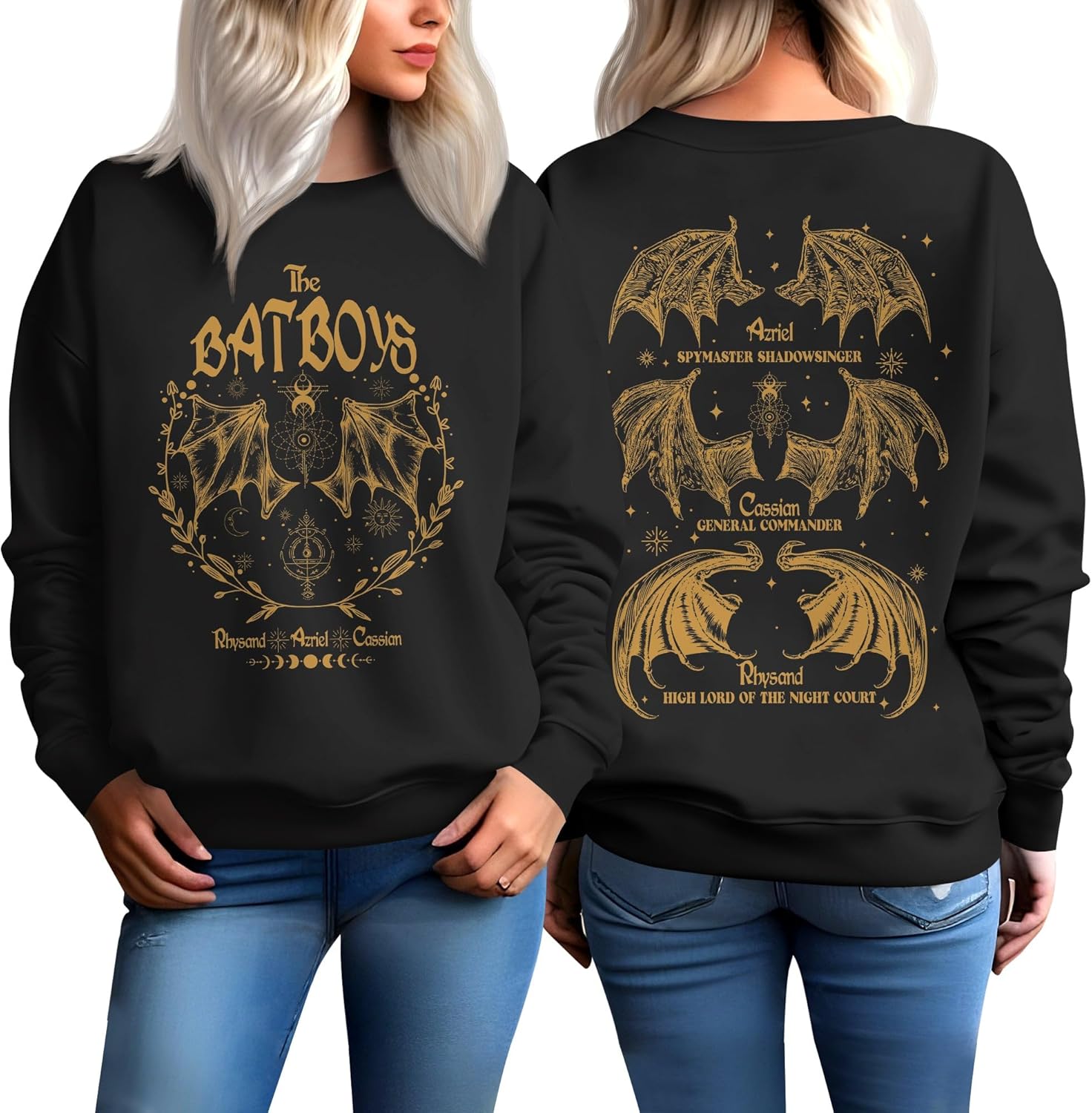 Kozmoz Inspire City Of Starlight Sweatshirt - Night Court Sweatshirt - Court Thorns Book Sweaters