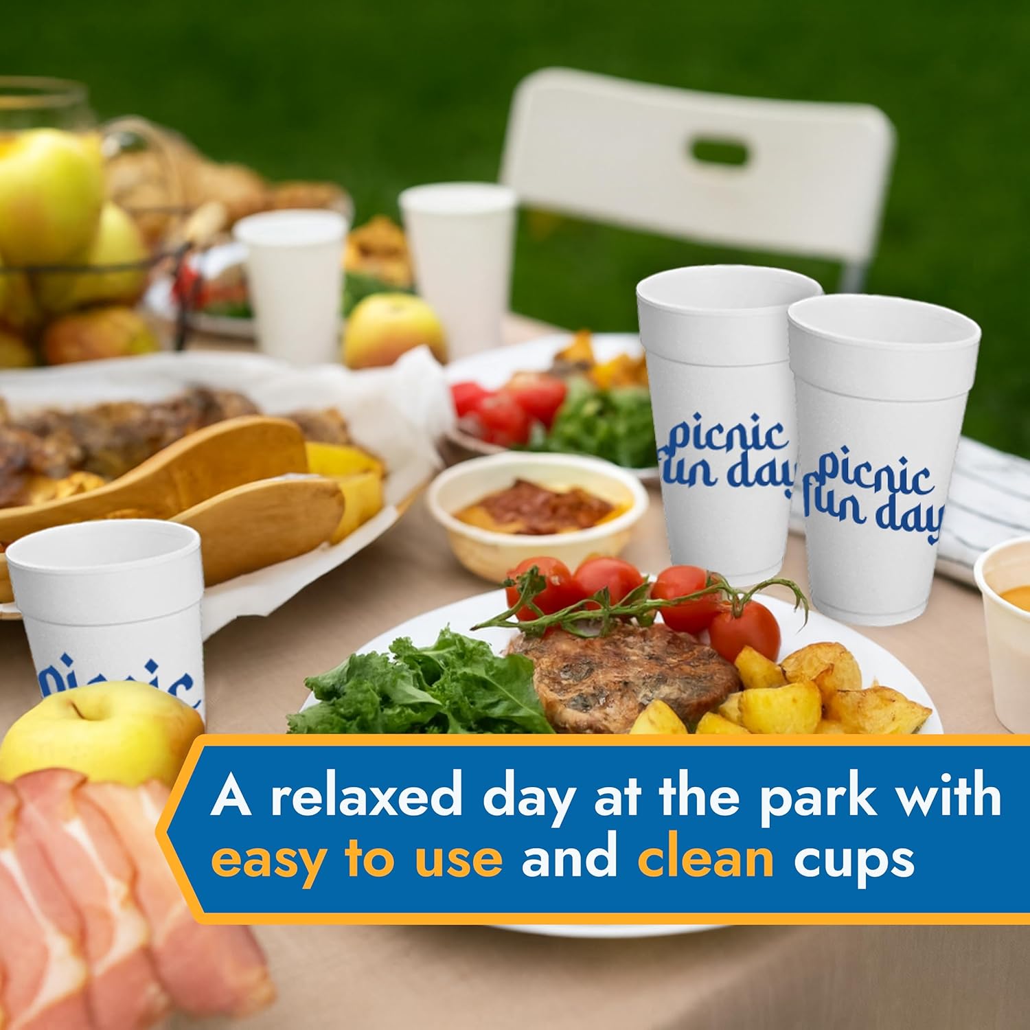 20oz Customizable Foam Cups – Personalized Disposable Cups with Custom Text or Logo | Custom Print Styrofoam Cups for Parties, Events, Weddings, and Businesses (100)-