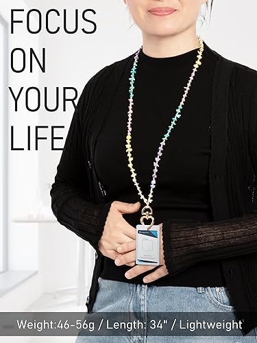 Miniatura 2 de BettDecor 2023 Nuevos cordones para insignias de identificación y llaves, cordones de cuentas turquesa de moda para mujeres profesoras..