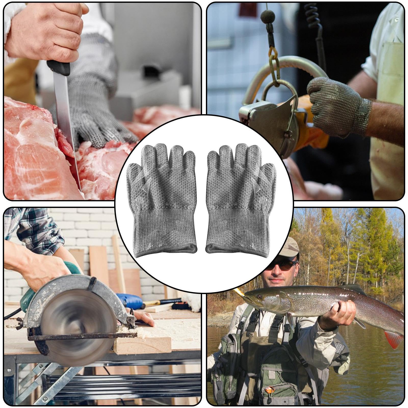 Cut Resistant Gloves - Cut Resistant Work Gloves, Cuts Protective Kitchen Safety Gloves | Breathable Multipurpose Safety Cutting Gloves Comfortable For Woodcarving Fishing Gardening Cooking