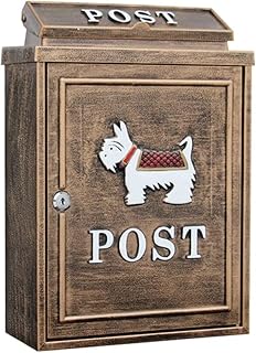 Letter Box Storage Vintage Mailbox Outdoor Villa, Garden Creative Wall-Mounted Waterproof Mailbox