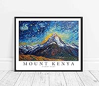 Vista 17 de Blanca Peak - Póster impreso de noche estrellada, arte de pared de montaña Blanca Peak, decoración de arte para dormitorio, obra de arte de cumbre