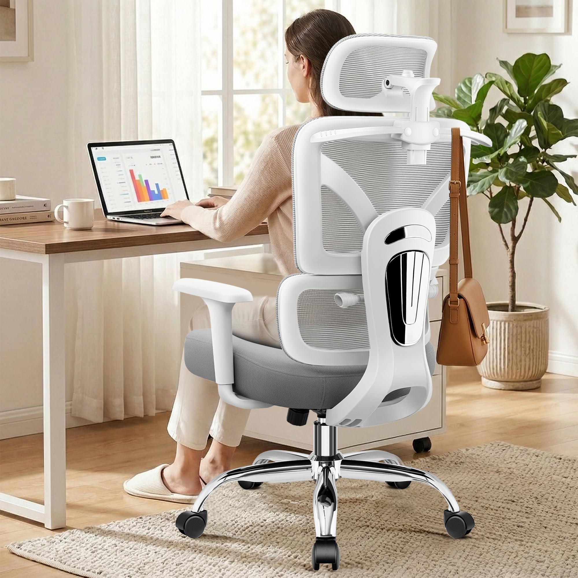 Photo 1 of *** STOCK PHOTO FOR REFERENCE ONLY***
Office Desk Chair, Ergonomic Chairs Comfy with Adjustable Lumbar Support