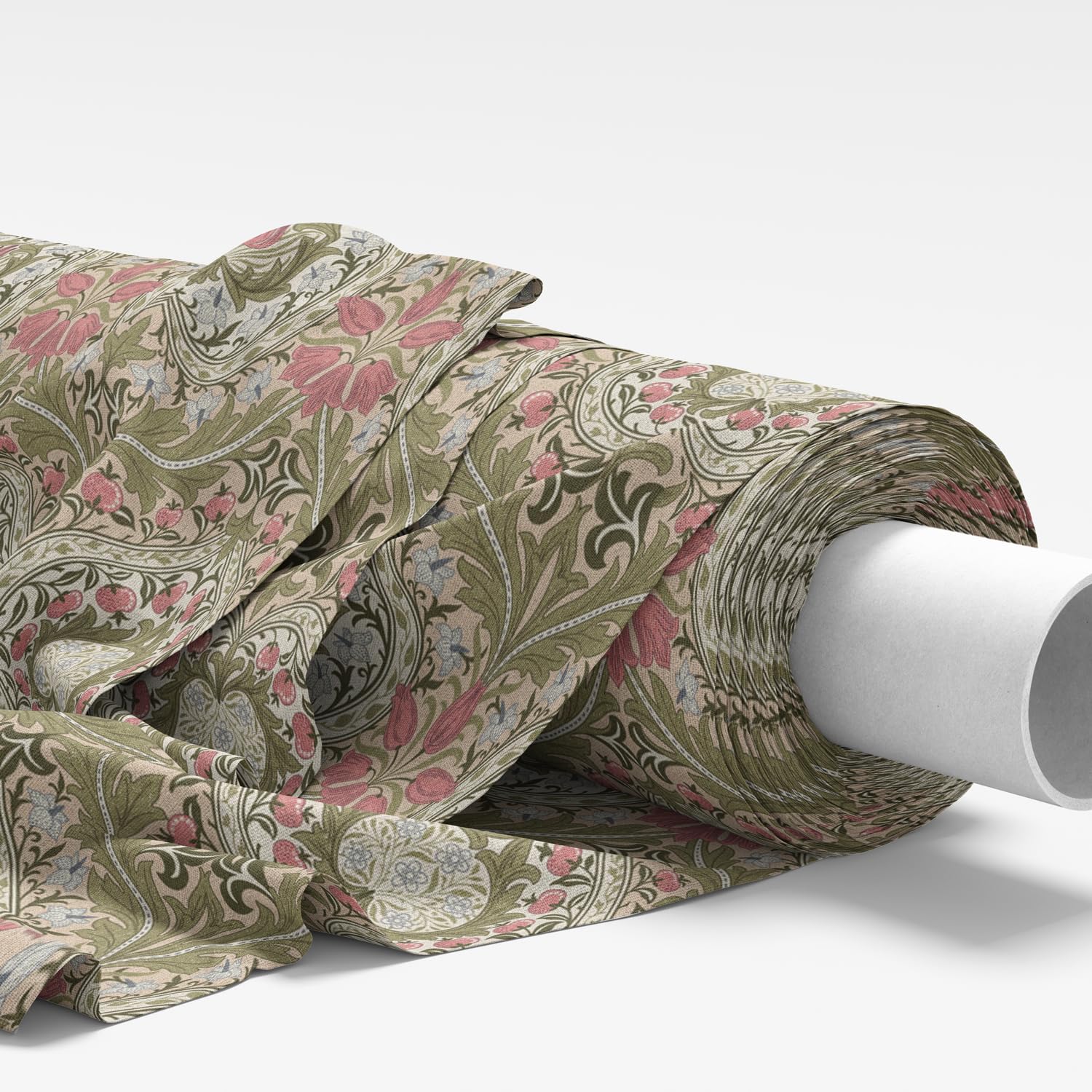 Glamour Secrets Eden Rose William Morris Upholstery Fabric - 100% Cotton Canvas - Curtain Cushion Material (Eden Rose)