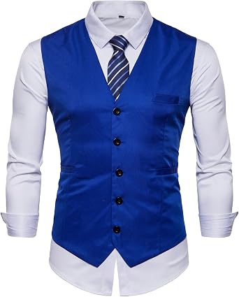 Mens Formal Business Vest for Suit or Tuxedo