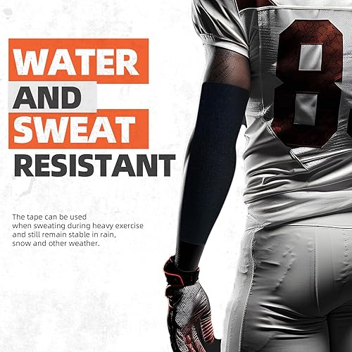 Miniatura 7 de OK TAPE Cinta de césped para fútbol, cinta de kinesiología extra ancha, cinta atlética, cinta deportiva impermeable (blanco) 4 pulgadas x 21 pies