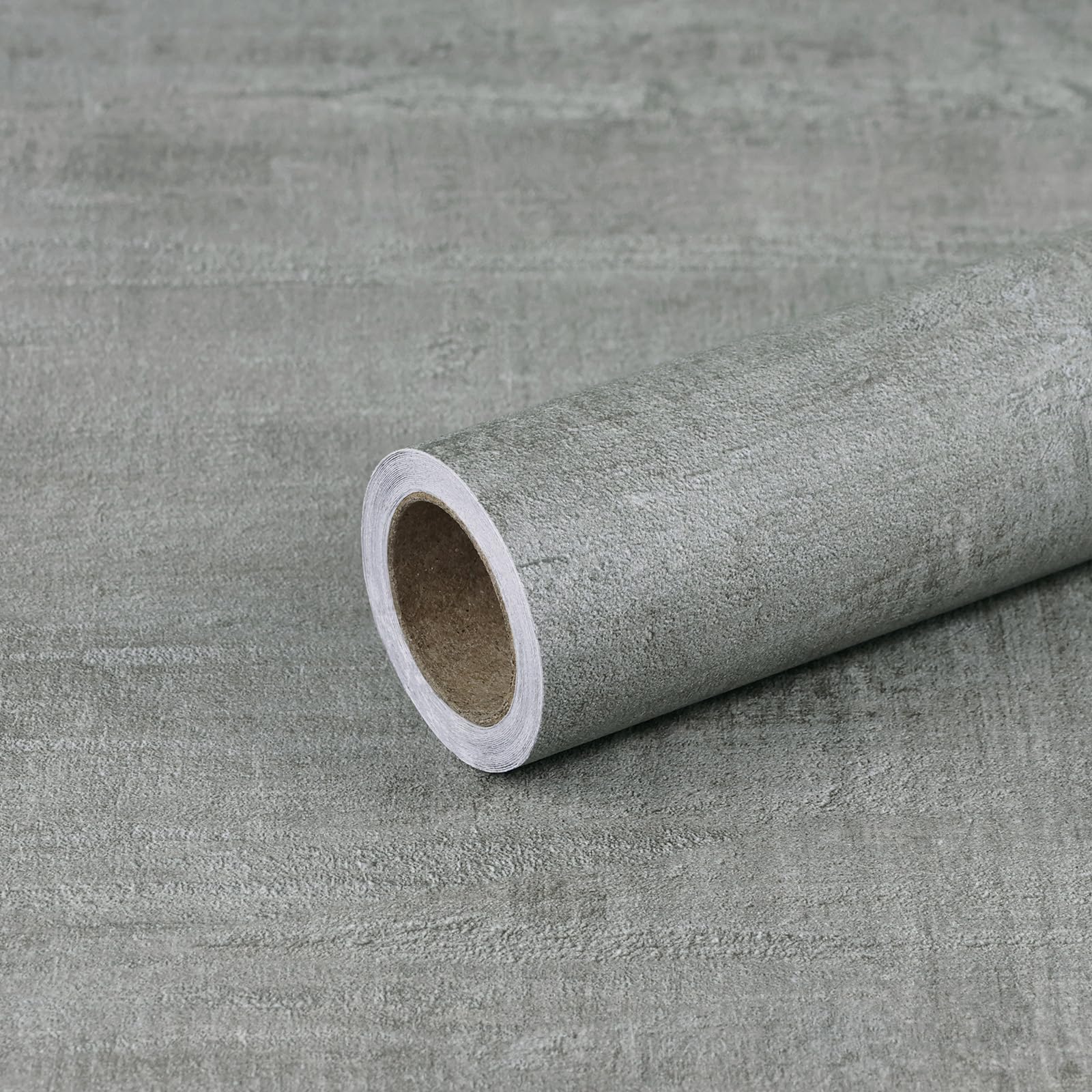 MeenJewe Light Gray Sticky Back Plastic 40x1200cm Peel and Stick Contact Paper Modern Concrete Wallpaper Self-Adhesive Removable Wall Paper Waterproof Vinyl for Room Walls Cabinets Furniture