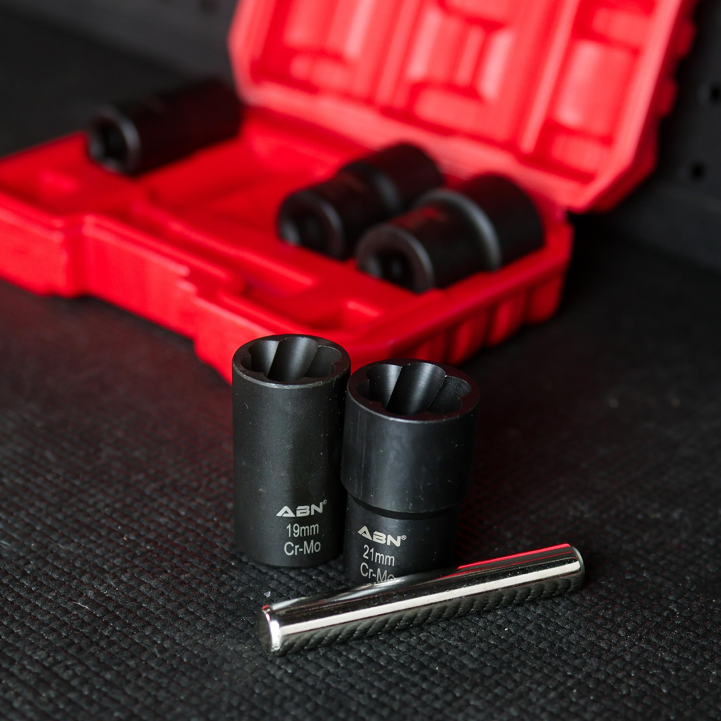 Radmutter-Ausdreher-Set – 1/2 Zoll Antrieb, 17–22 Mm, Für Beschädigte & Rostige Radmuttern – Inkl. Hammer & Schlüssel