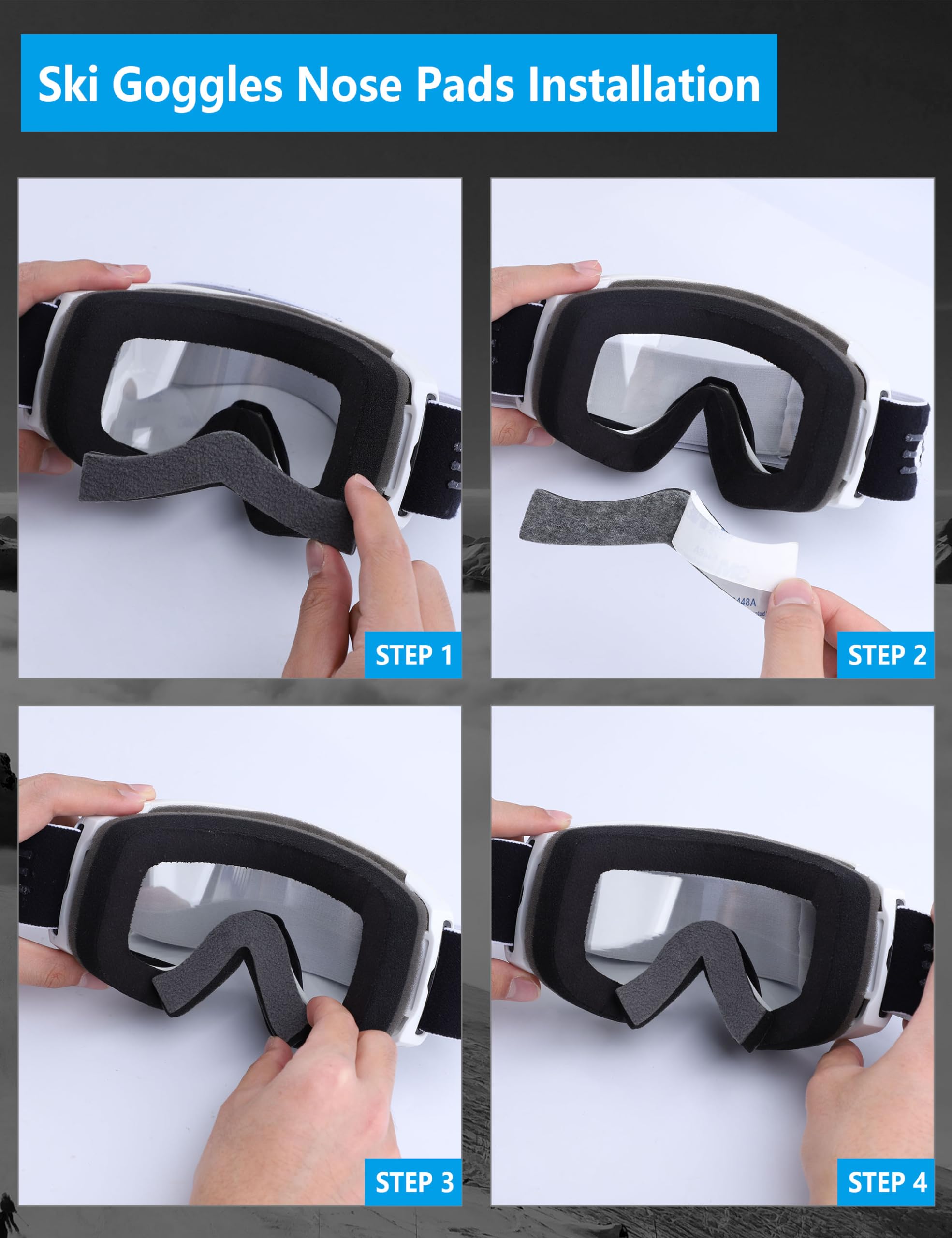Anti-Beschlag-Skibrille, Ersatzgläser und Nasenpads für Oakley Line Miner L OO7070 Schneebrille