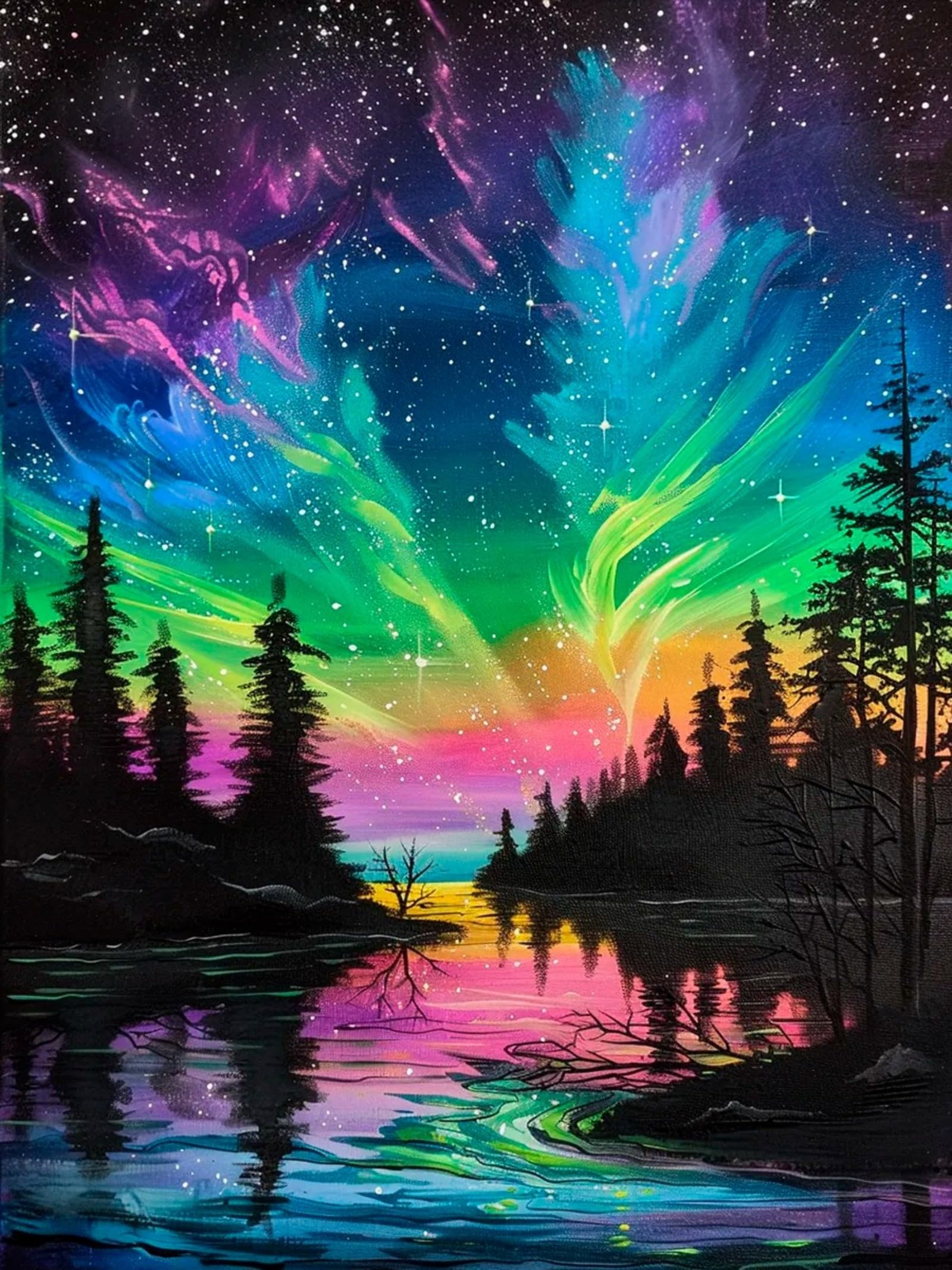 Diamond Painting,Broderie Diamant Kit Complet Éléphant Abstrait,Diamond