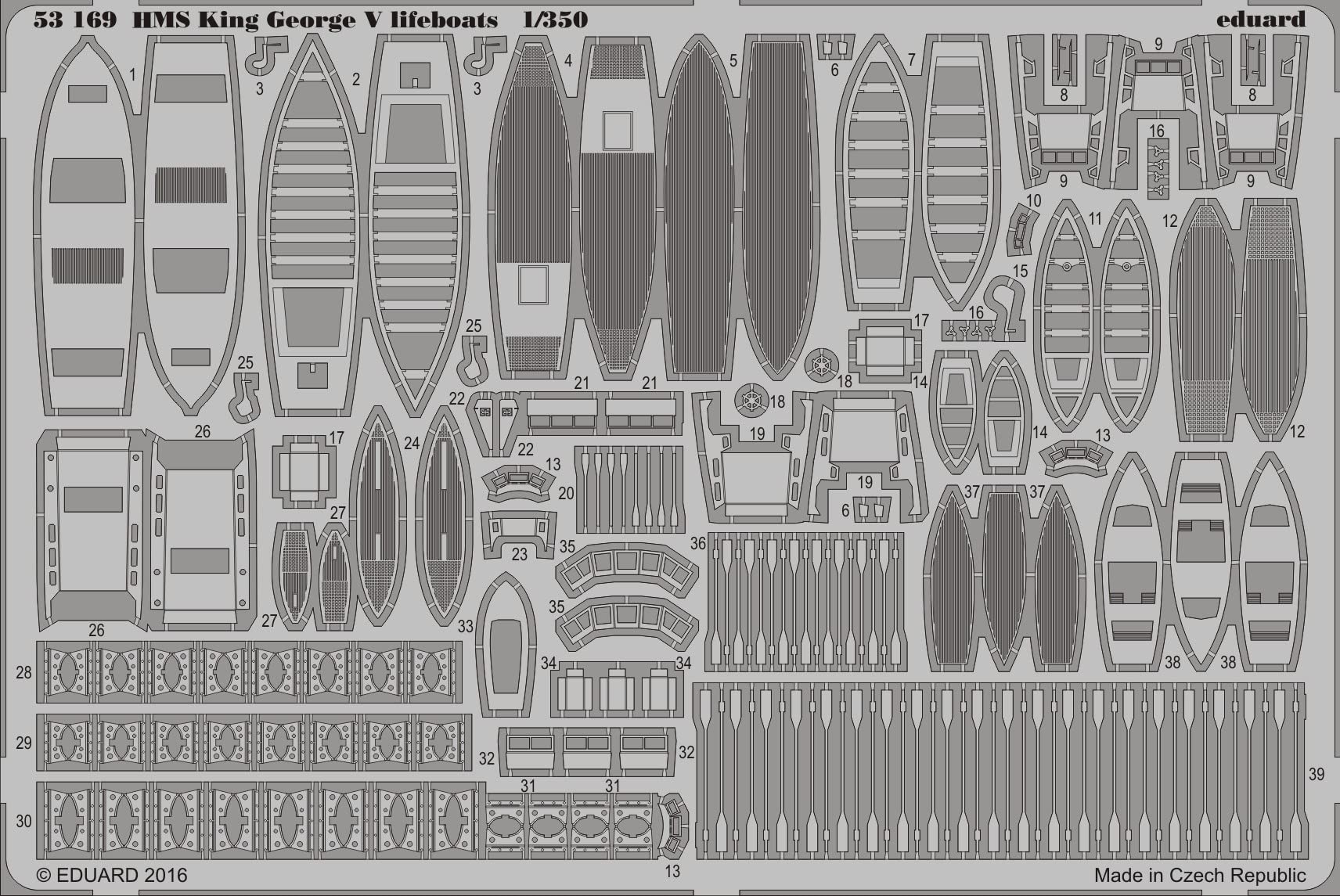 Eduard Photoetch 1:350 - HMS K ing George V Lifeboats (Tam)