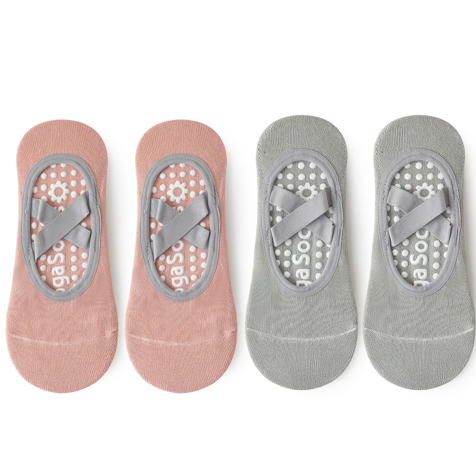 Soleeya 3 Paia Yoga Calzini Antiscivolo Donna Pilates, 36-39 Corti Calze Pilates Donna Antiscivolo Calze Yoga Cotone con Cinghie Incrociate (IT, Numero, 36, 39, Regular, Regular, Nero/Blu/Rosa