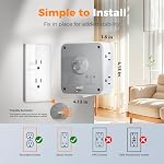 Multi Plug Outlet Extender, TESSAN 900J Surge Protector Plug Extension Block, 8 Outlet Splitter with 3 USB Ports (1 USB C), Electrical Socket for Home Office Dorm Room Essentials, Gray