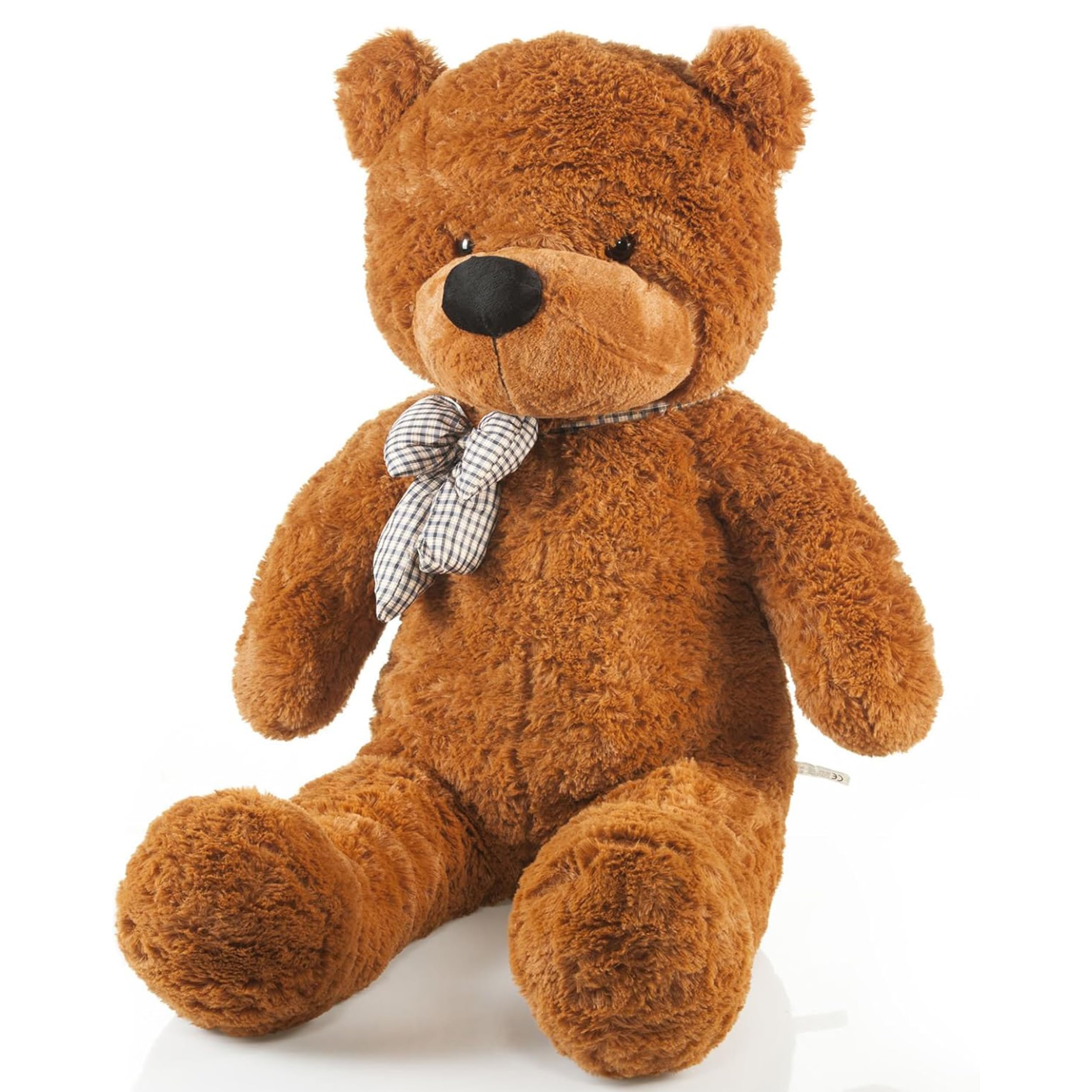 Feluna® Gigantyczny Miś Pluszowy 120 cm XXL - Miś Przytulak z Kokardą | Ciemnobrązowy pluszak XXL dla dzieci - hipoalergiczny, trudnopalny, pranie ręczne 30 st.