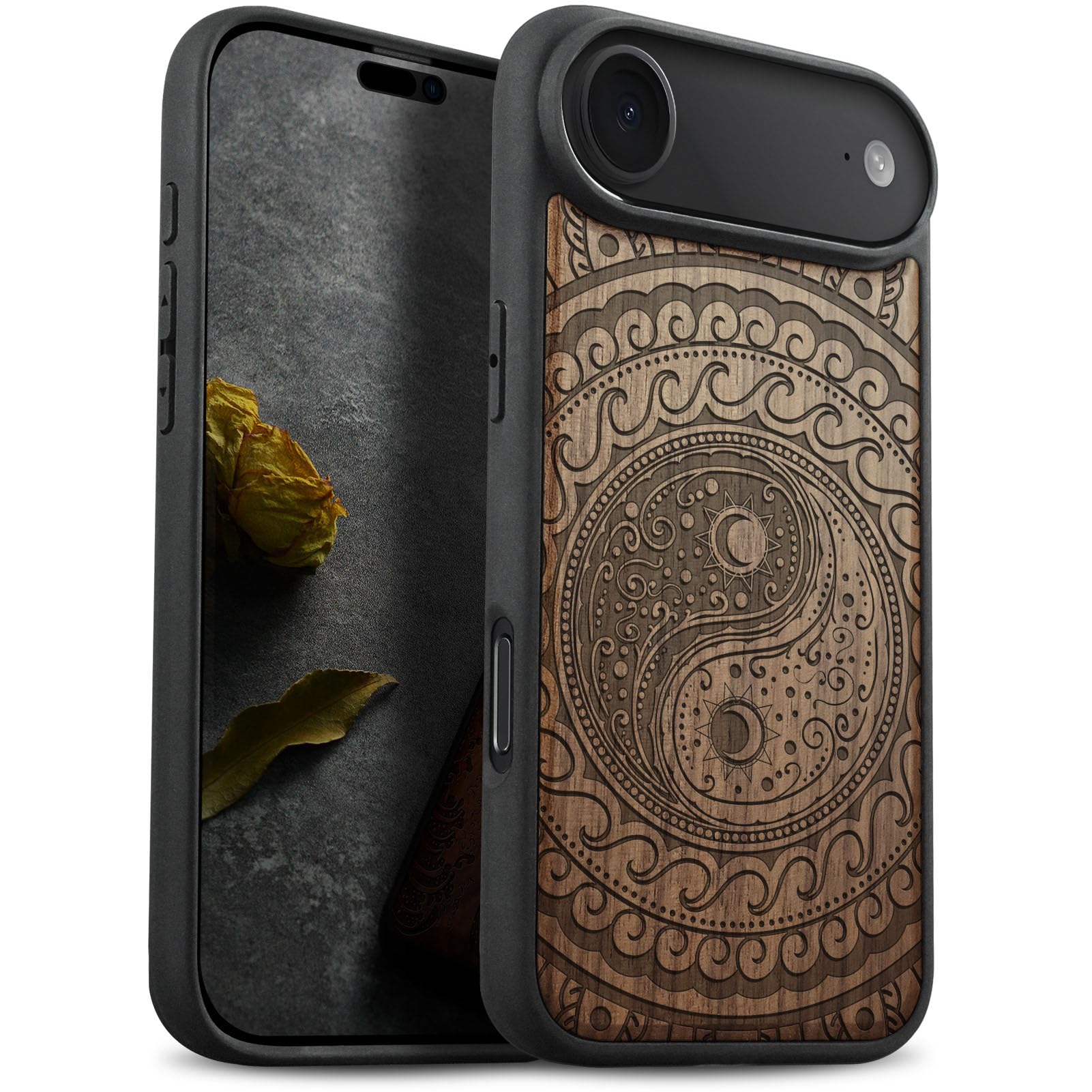 Coque iPhone 17 Air Évite les Rayures, Étui Bois Antichoc Robuste - 7