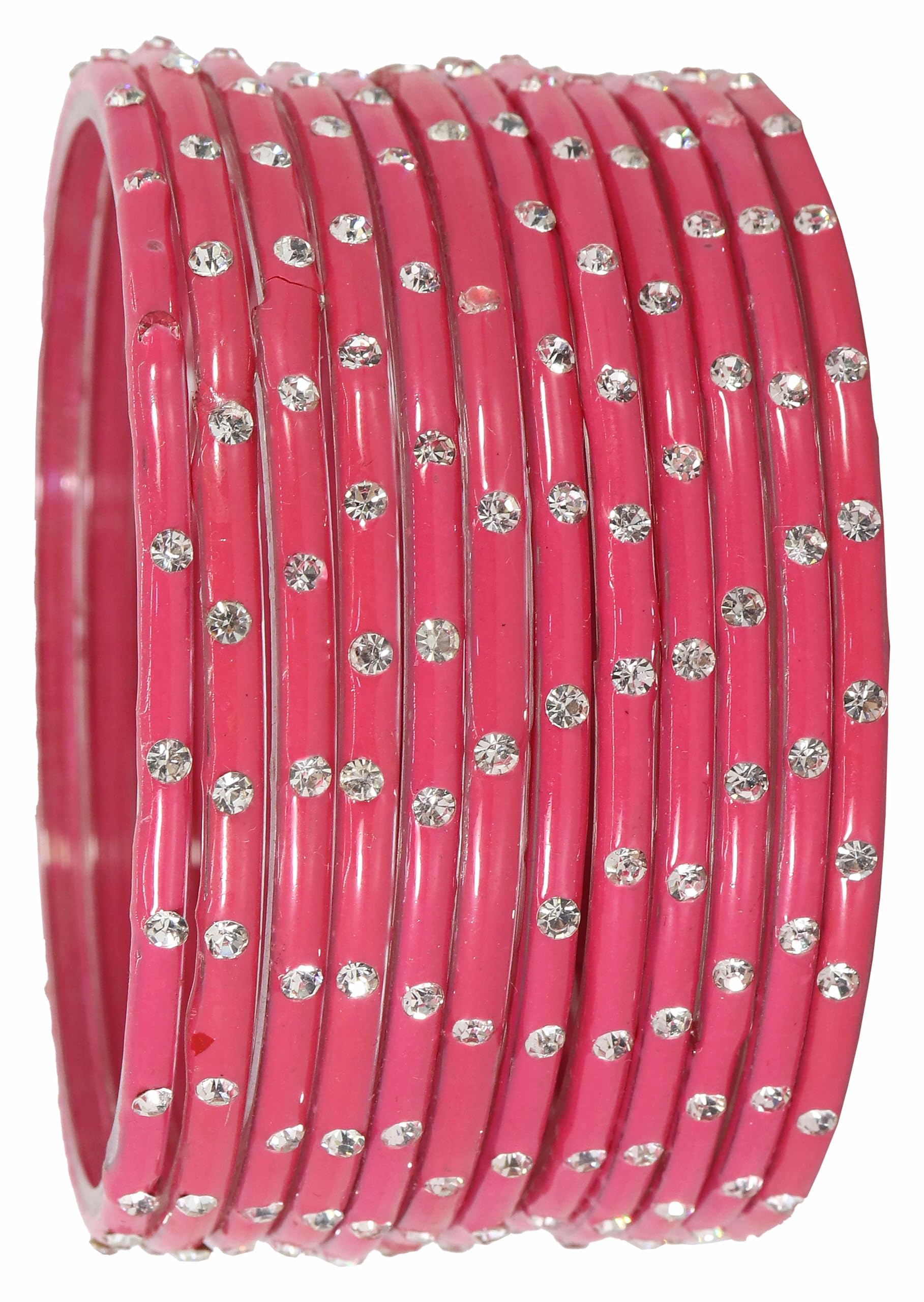 Glass Bangles Set with Diamond Stone Churi Wedding