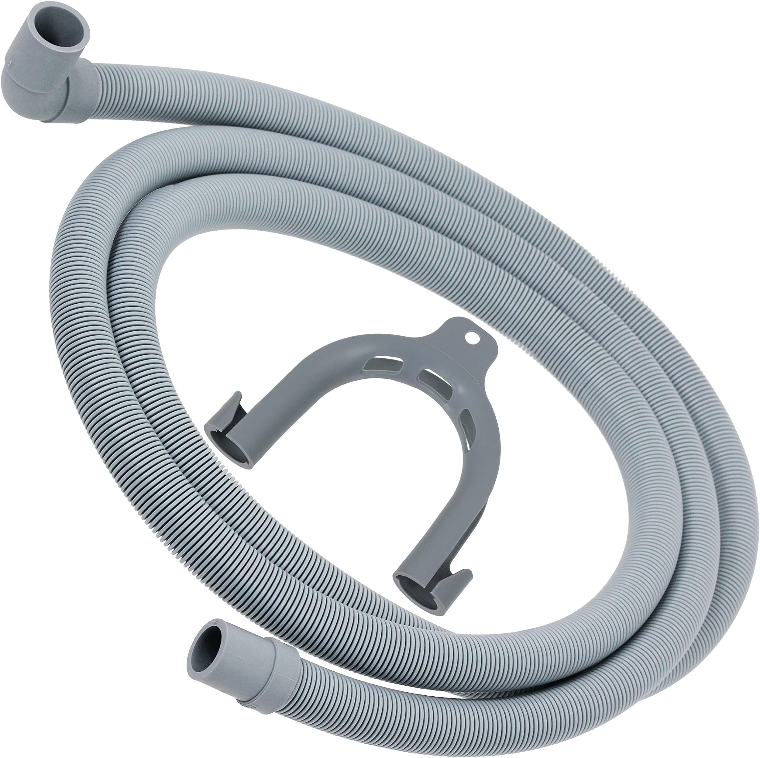 SPARES2GO Universal Drain Hose with Right Angle End for Dishwashers (2.5m, 19mm / 21mm)