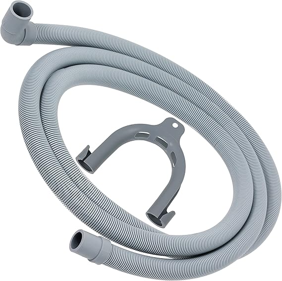 SPARES2GO Universal Drain Hose with Right Angle End for Dishwashers (2