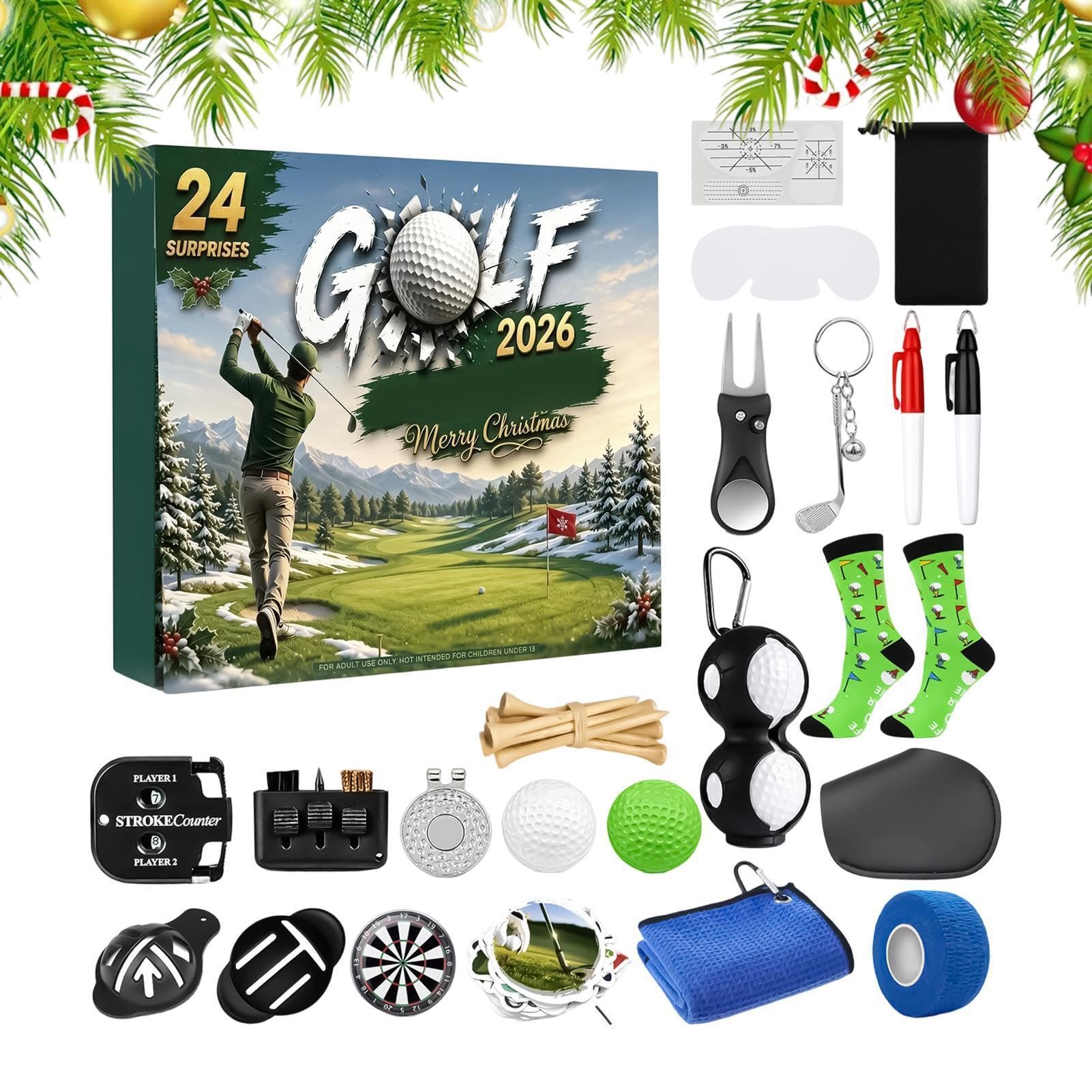 Golf Advent 2026 Calendario 'Avvento di Natale 2026 Portatile