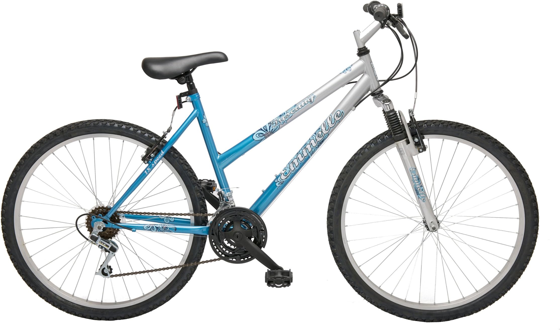 Emmelle MO032B Women's Tuscany Hardtail Bike - Aqua/White, 18 inch Frame/26 inch Wheels