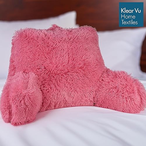 Miniatura 6 de Klear Vu Almohada de lectura lanuda para adultos y niños, soporte lumbar y de brazo en cama, silla, sofá y suelo, 30 x 21 pulgadas, tamaño único,