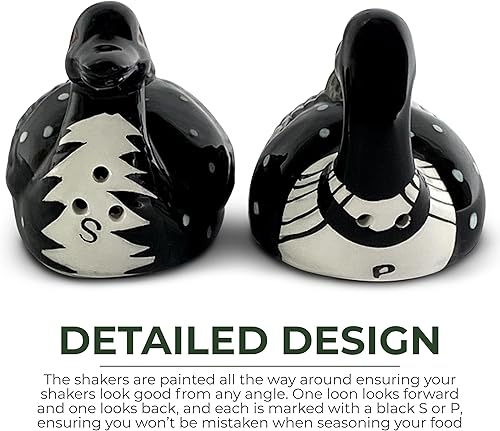 Miniatura 20 de River's Edge Juego de salero y pimentero, de resina de polímero, pintado a mano. Cocodrilo (Alligator),Bass,Oso y abejas,Azul Cangrejo,Bobber,Bull