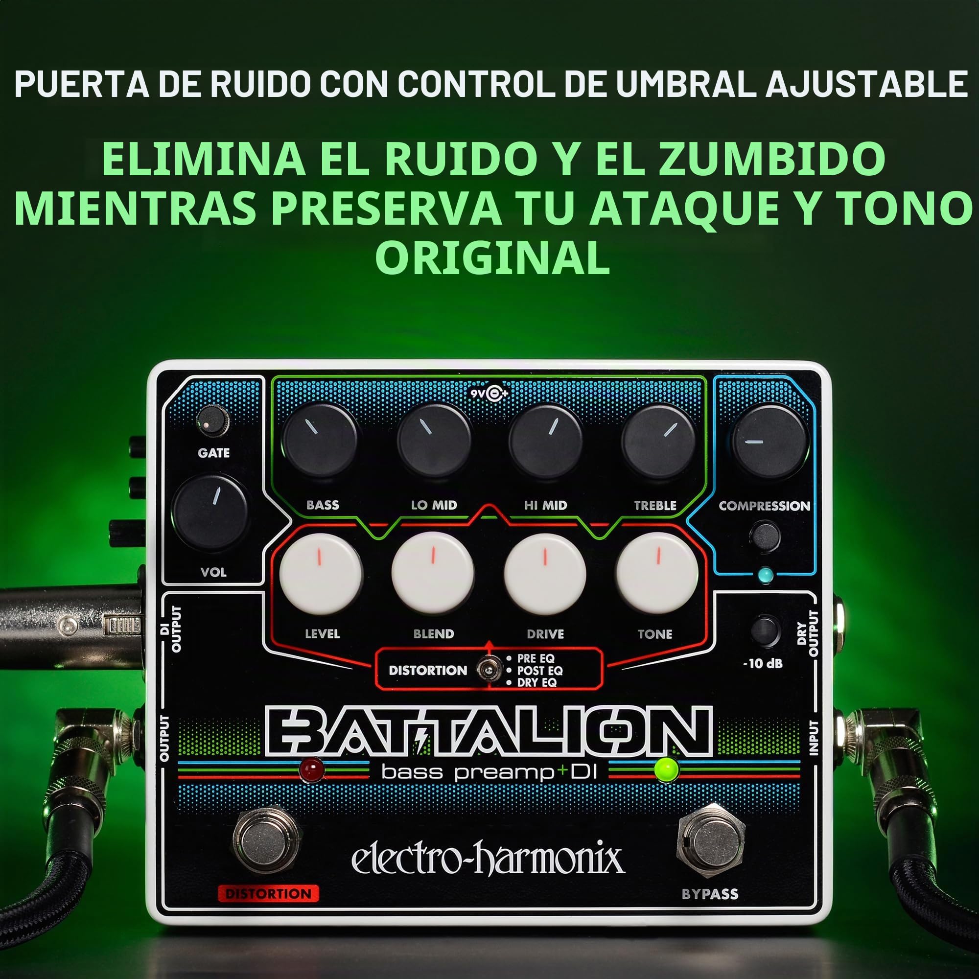 Electro Harmonix Battalion Bass Preamp & DI Bass Guitar Effects Pedal