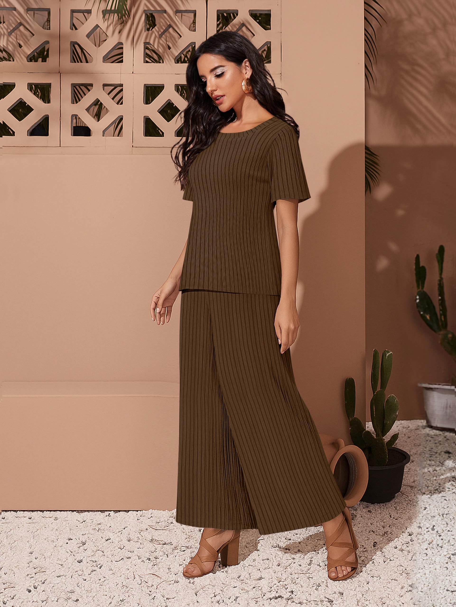 Toochki Pigiama da donna con top e pantaloni, tuta da notte coreana, set leggero con stampa a righe, biancheria da notte morbida e confortevole per ragazze e donne, set coordinato