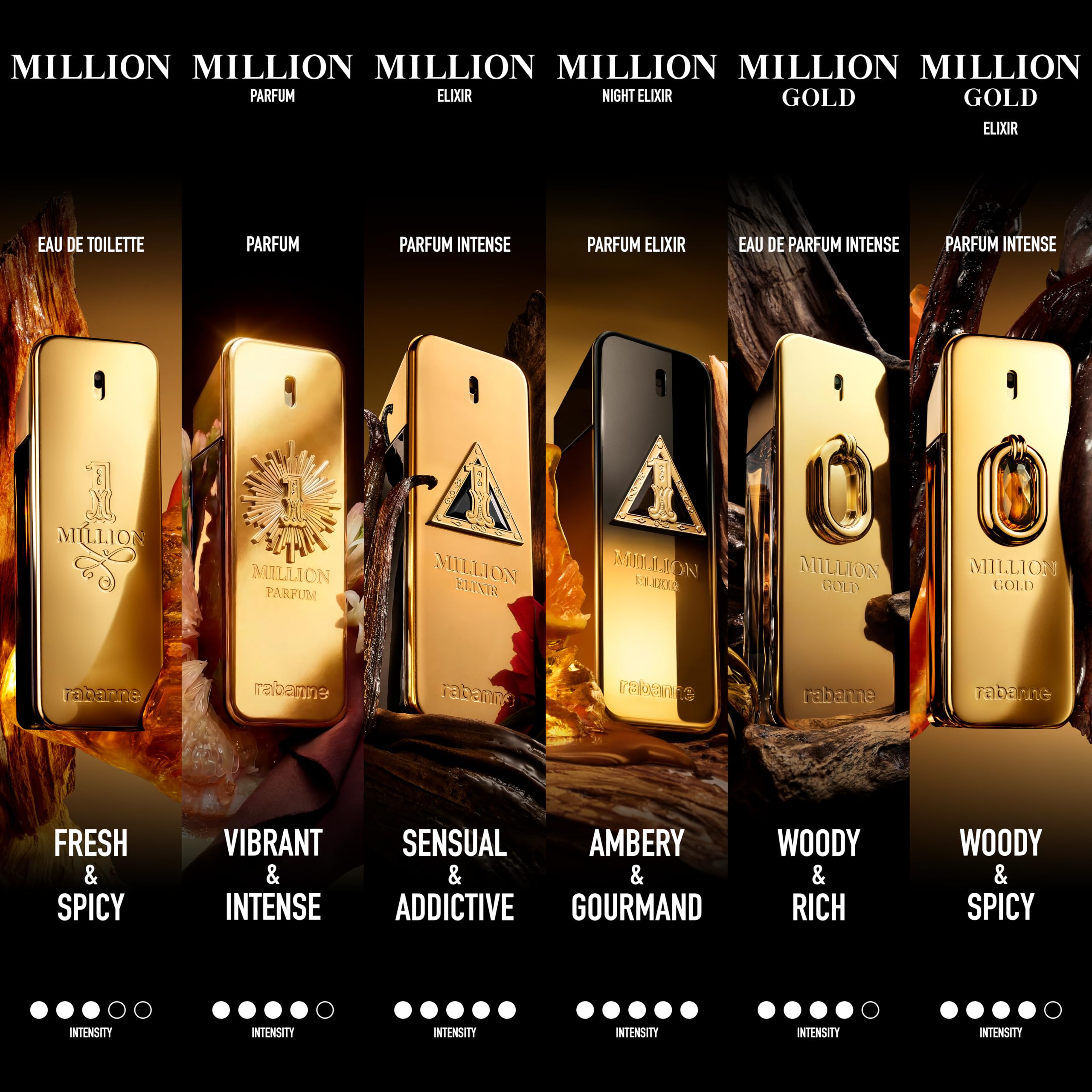 Paco Rabanne 1 Million Elixir Edp Vapo 200 Ml | Fragranza spray di lusso a lunga durata, rosa damascena, vaniglia assoluta e legno di cedro