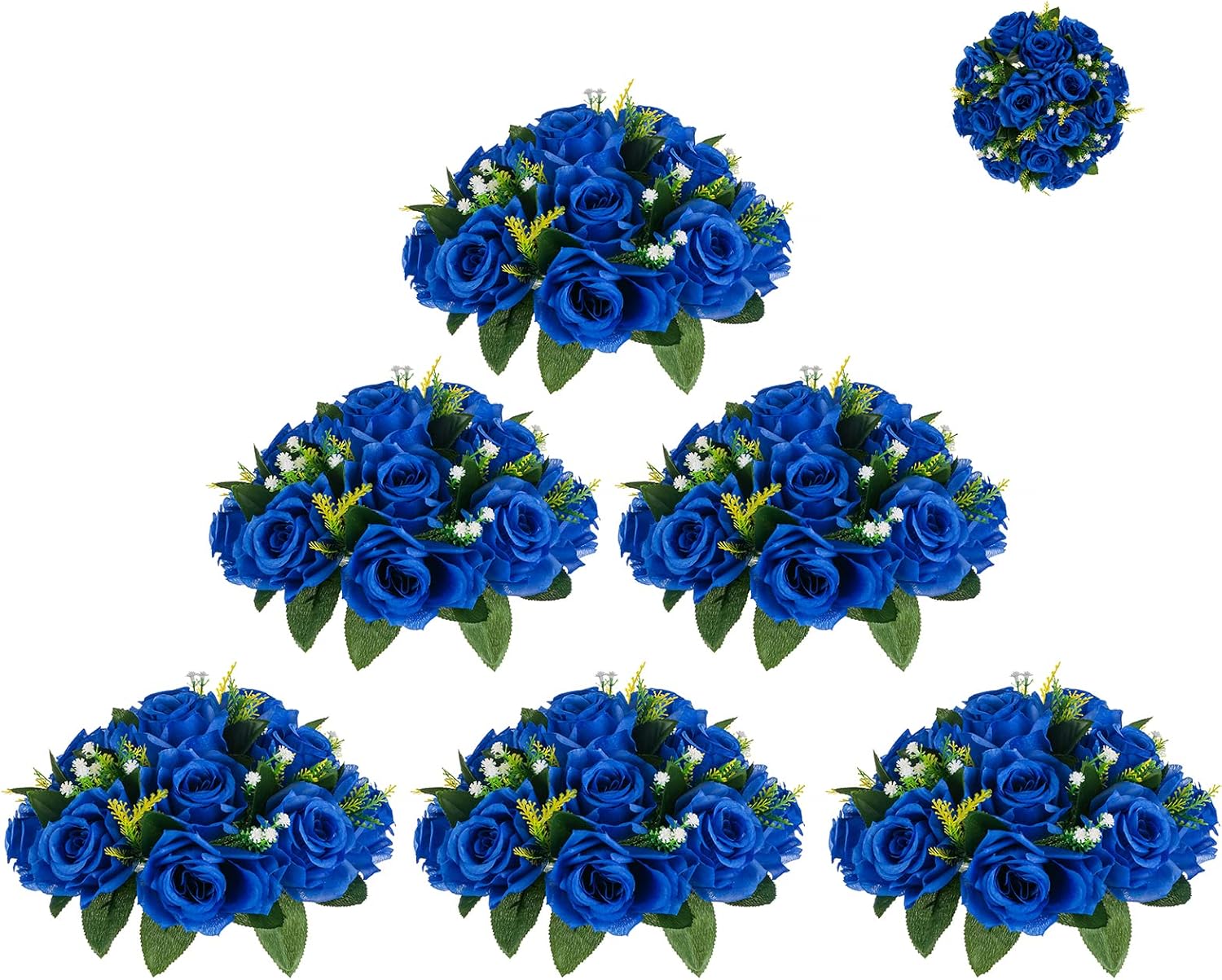 BLOSMON Flower Balls Wedding Rose Centerpieces 6 Pcs Fake