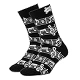 Levy's Leathers Pattern Crew Socks, Cool Novelty Conversation Starter for Musicians, Teachers, and more!
