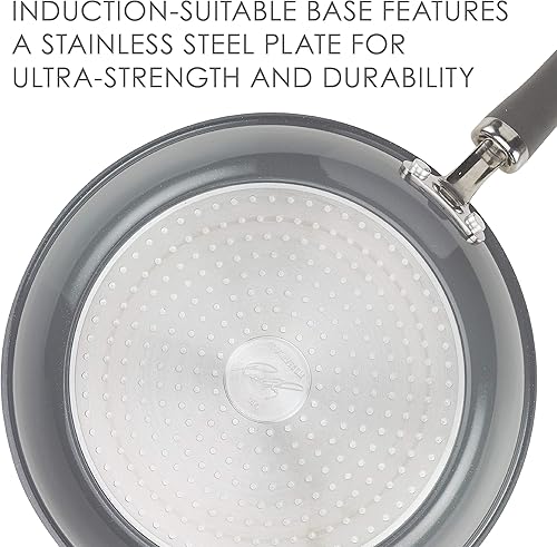 Miniatura 3 de Rachael Ray Create Delicious Sartén Antiadherente Profunda para Freír  Sartén para Freír  Plancha - 12.5 Pulgadas, Gris