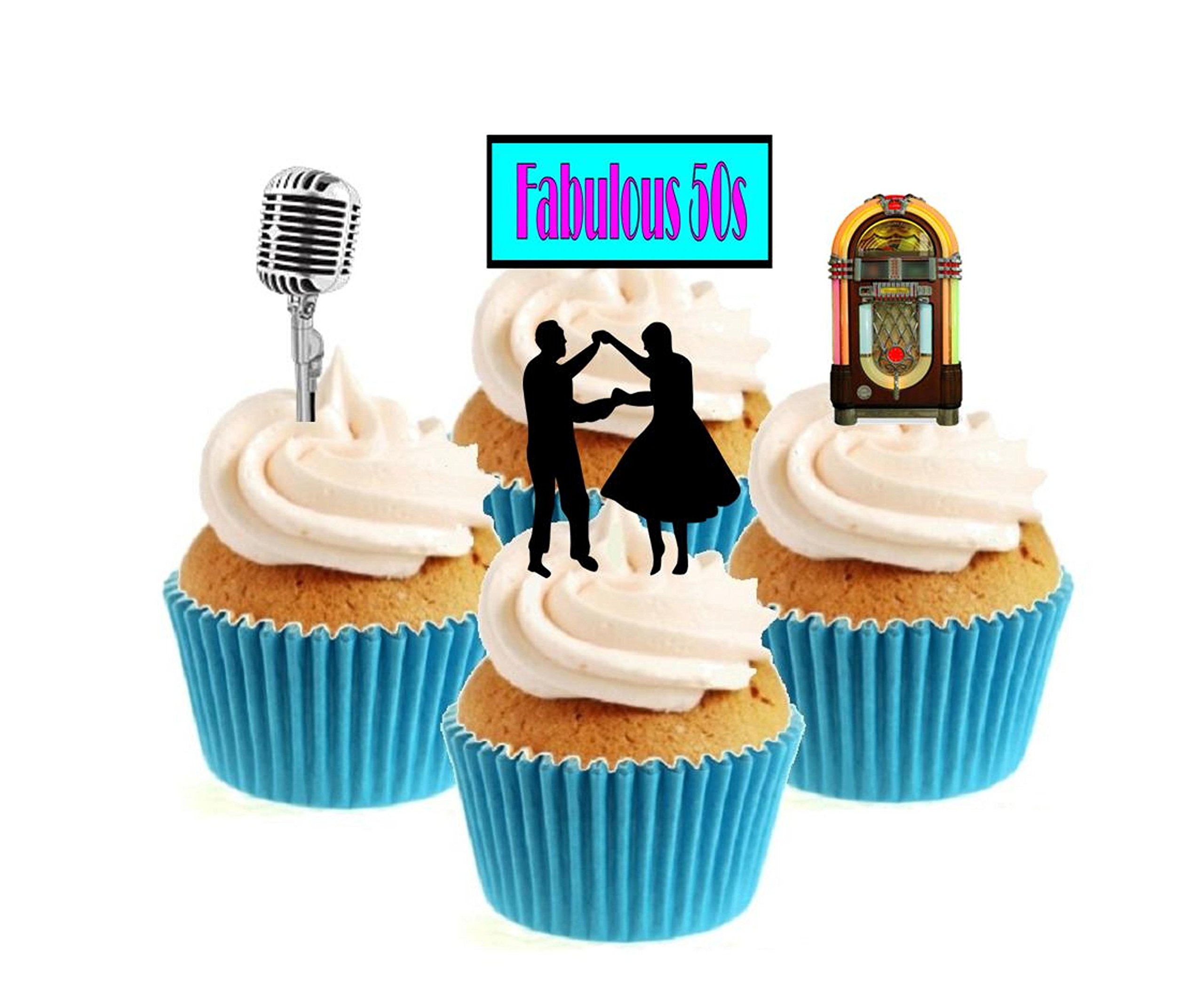 Buy Sprinkles & Toppers Ltd Fabulous 50's Mix Edible Stand Up Wafer