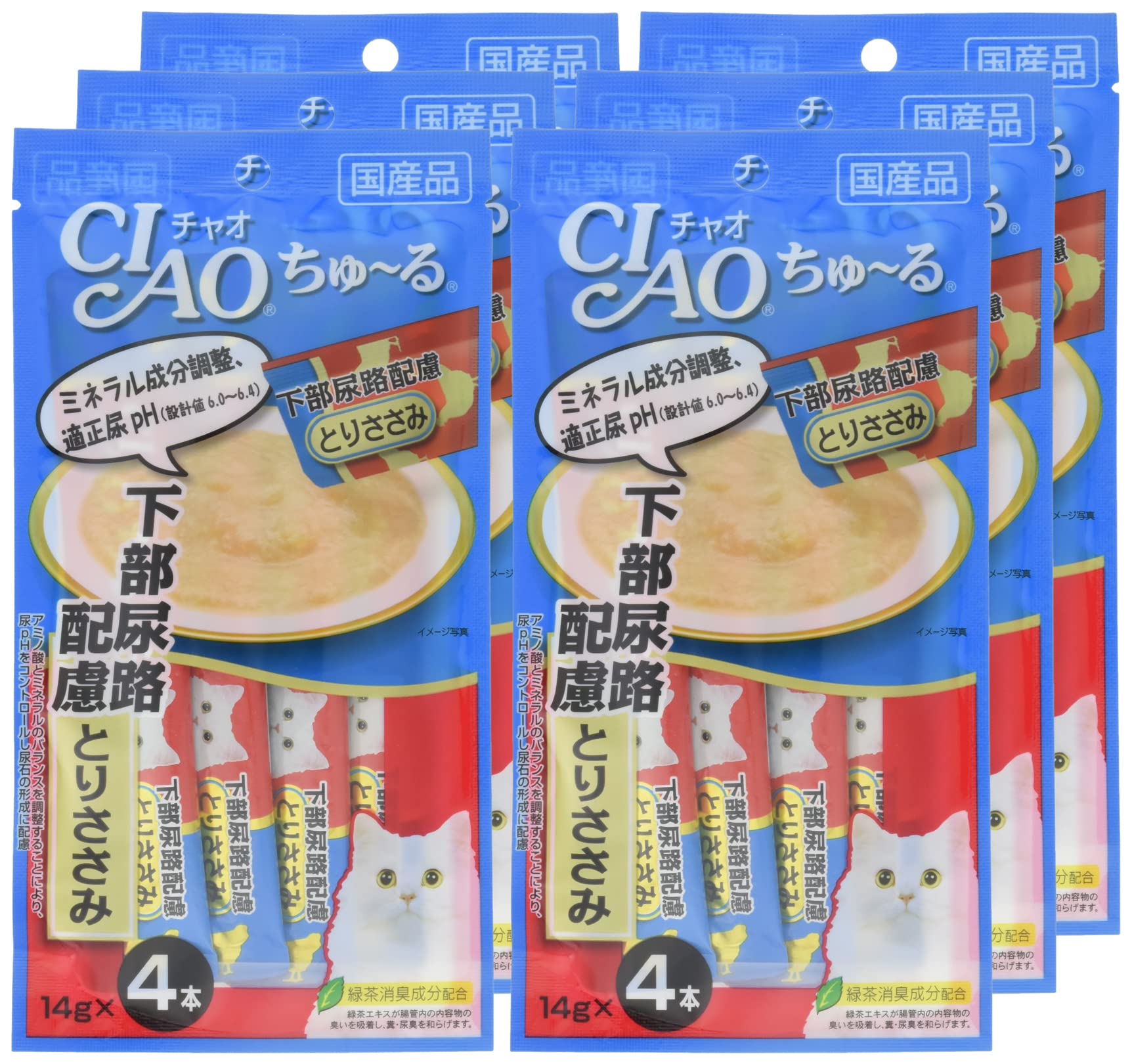 Amazon.co.jp: チャオ (CIAO) ちゅ~る 下部尿路配慮 とりささみ 4本 6 