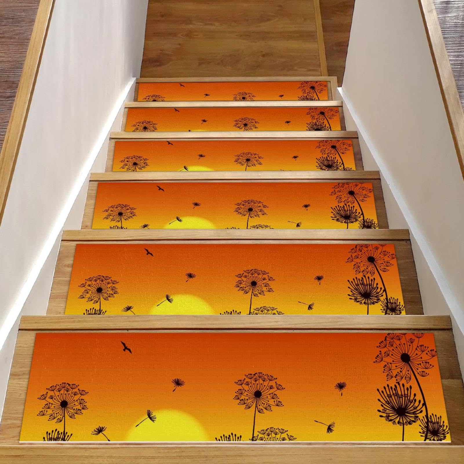 Alfombras antideslizantes para escaleras de interior Blowball Sunset pack de 15 piezas