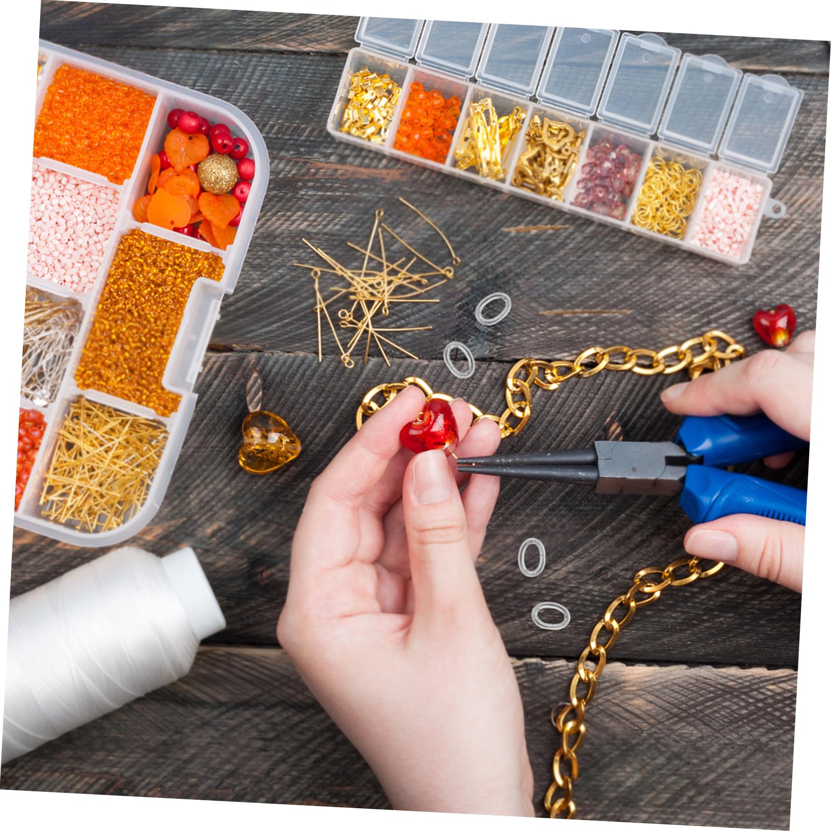 SHINEOFI 2pezzi Chiusure Terminali per Braccialetti e Collane Connettori Molla in Metallo Accessori per Creazione di Gioielli Fermagli per Collane di Gioielli