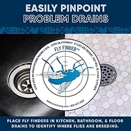 Fruit Fly Drain Treatment | Drain Fly Eliminator | Eliminates Gnats, Sewer Flies and More - Works in All Drains - 128 Fl Oz w Fly Finder