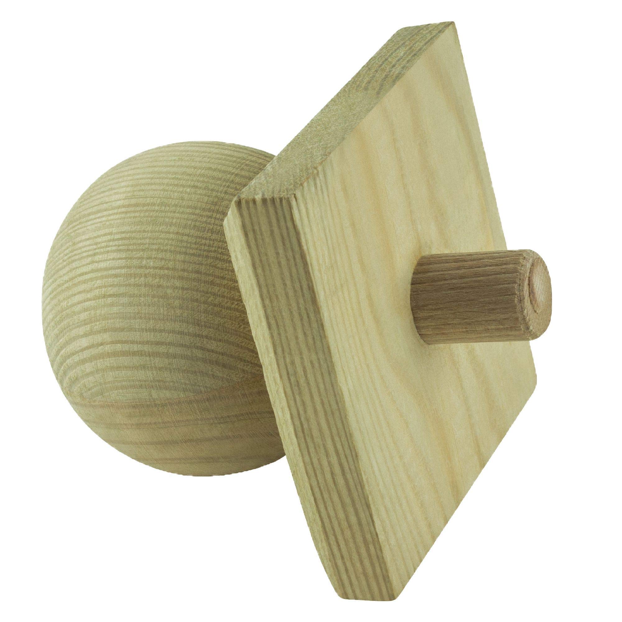Lot de 2 capuchons de poteaux en bois imprégnés 80 x 80 mm