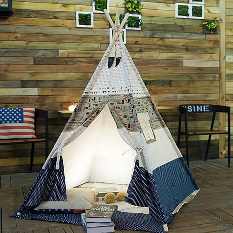 Teepee Tent for Kids & Play Tent for Kids - Blue Teepee