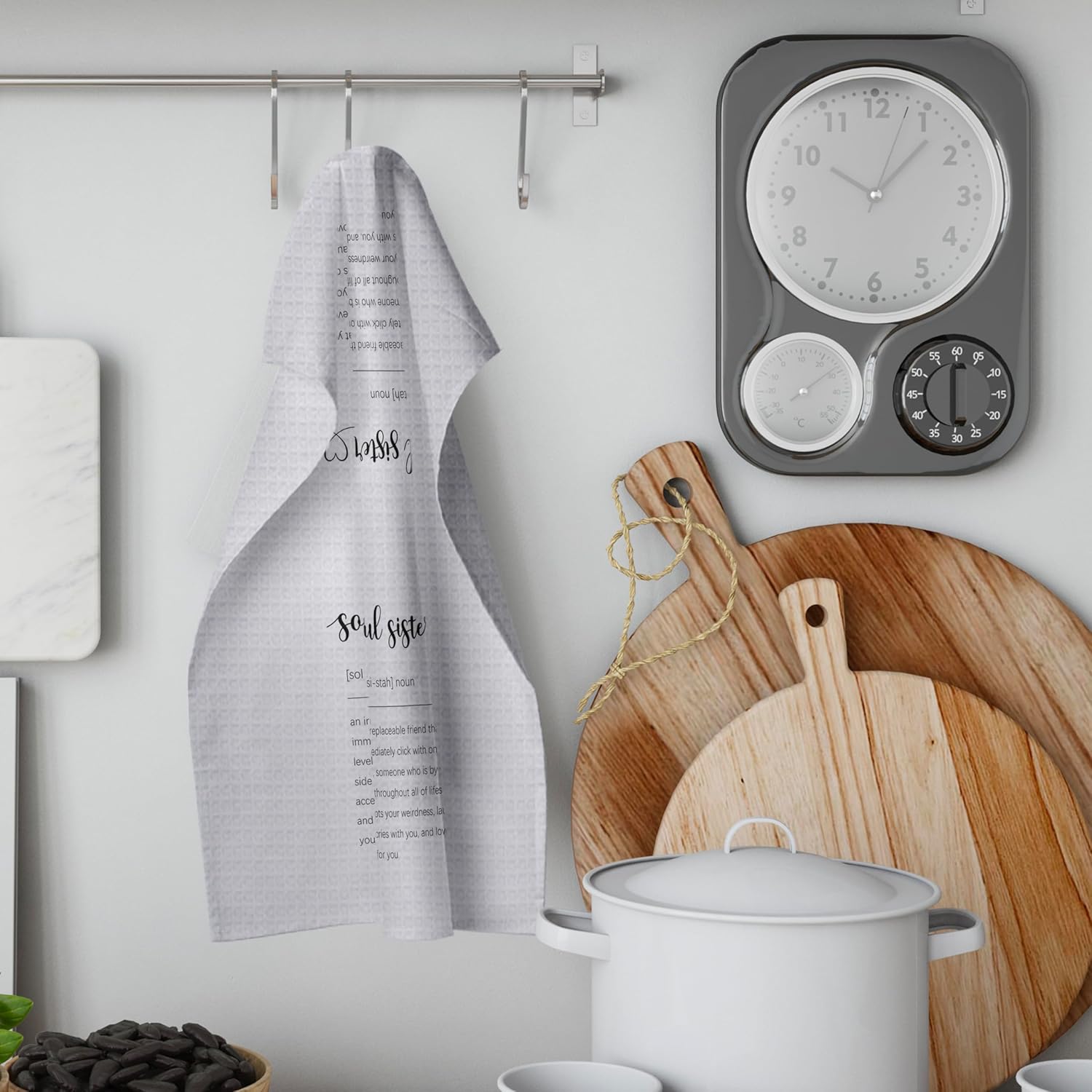 Soul Sister Decorative Kitchen Dish Towels 16x24 Inch, Friendship Gifts for Women Friends, Bestie BFF, Best Friend Birthday, Bathroom Hand Towels - Image 4