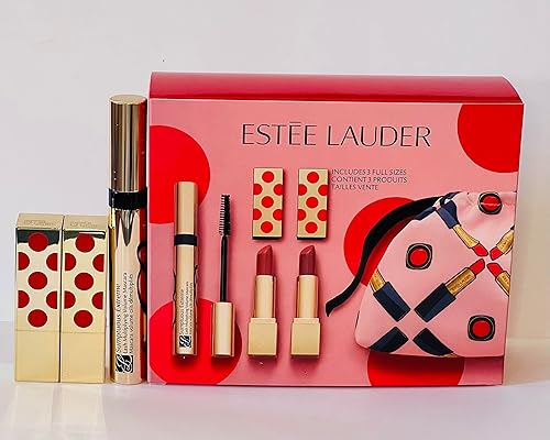 Miniatura 5 de Estee Lauder Para pintalabios esculpidos rímel 2022 juego de regalo de 3 tamaños completos 420 rosa rebelde 333 persuasive suntuoso extremo