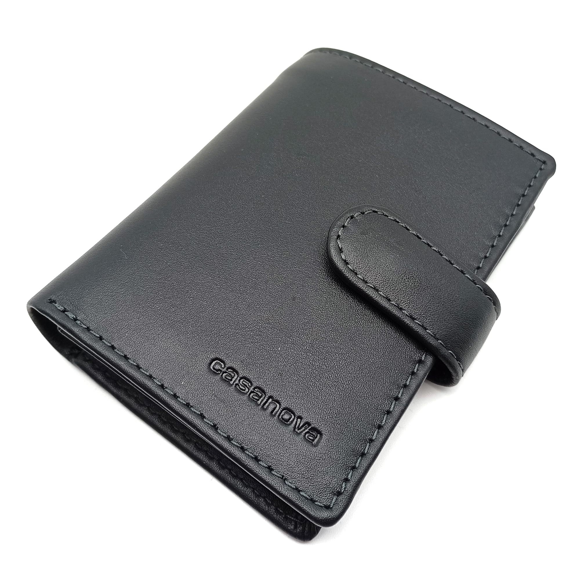 Portafoglio uomo classico portamonete 7cc in pelle Rfid | Acciaio