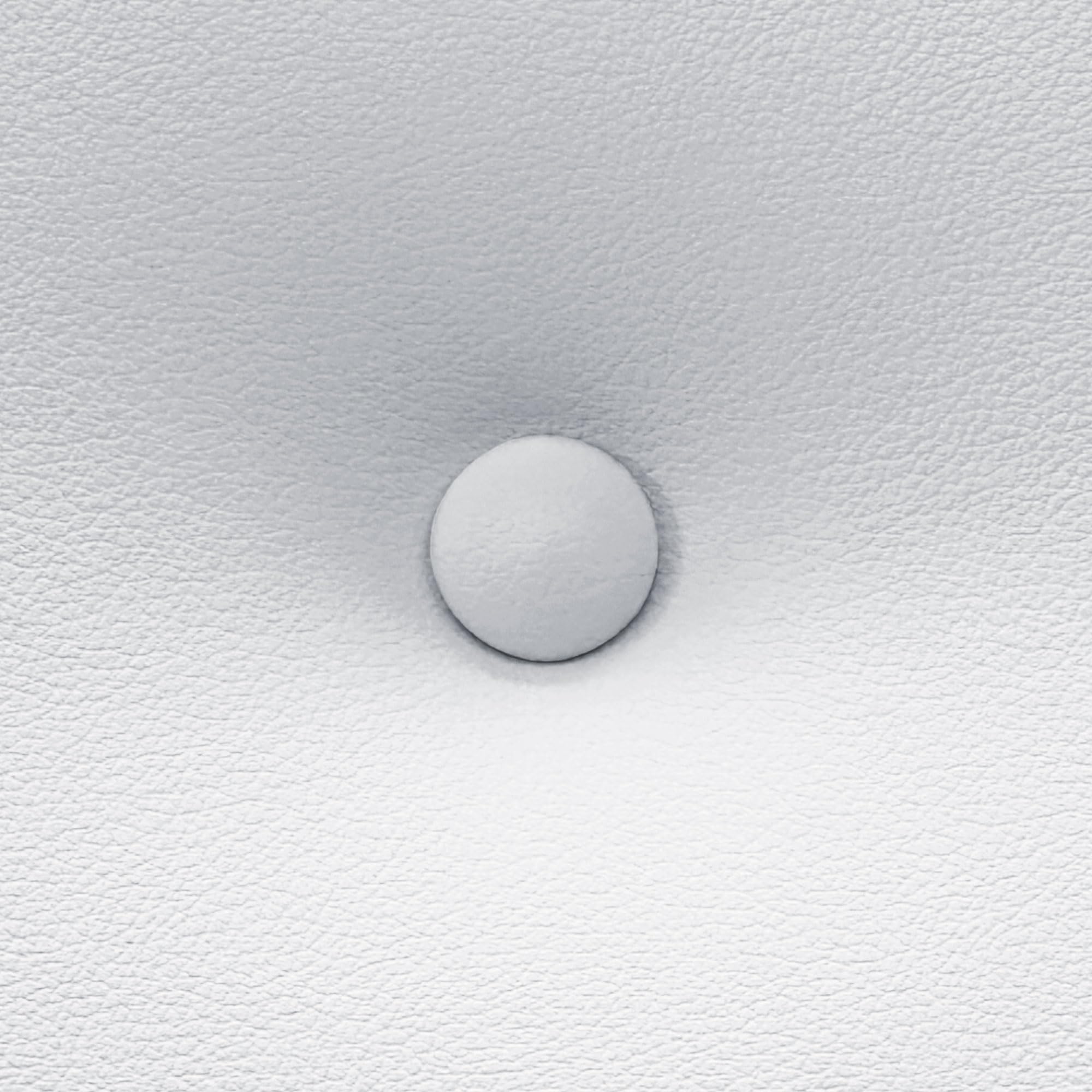 DHOME Testiera in similpelle o in tessuto acualina con 2 file di bottoni doppi divisi in 2 pezzi Testiera imbottita di alta gamma (Similpelle Bianco, 180cm Doppio (Letto 180/190))