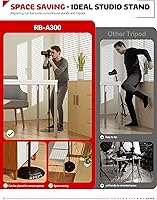 Vista 2 de IFOOTAGE Monopod de Base Redonda A300, Trípode Monopod de Cámara de 60", Soporte de Cámara de Estudio de Aluminio con Tornillo de 1/4" y 3/8