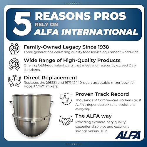 Miniatura 2 de ALFA 140vbwl Bol para mezclar 140Quart para Classic Hobart mezcladoras