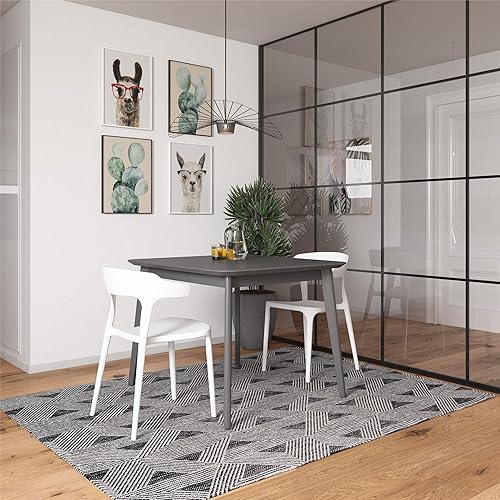 Miniatura 12 de Novogratz Poolside Collection, Felix - Sillas de comedor apilables para interiores y exteriores, paquete de 2, color blanco