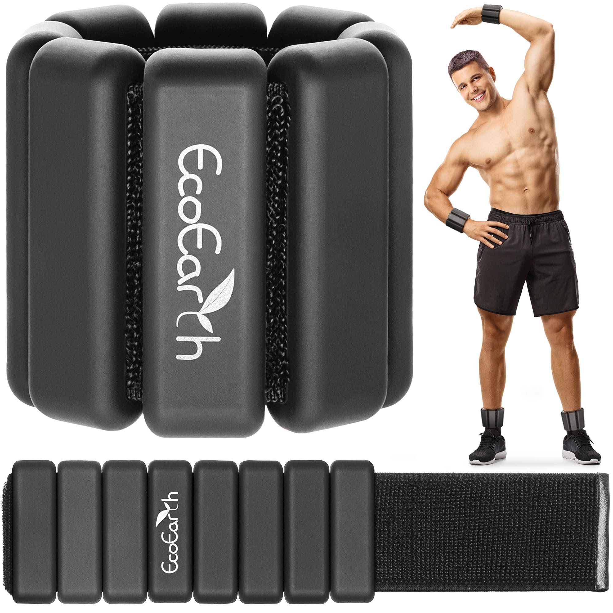 Ankle & Wrist Weights - Adjustable Workout Bands for Men & Women - Set of 2 - Use for Hands, Arms, Legs - Wearable Weight Bracelets for Fitness, Strength Training, Running, Yoga, Dance, Pilates